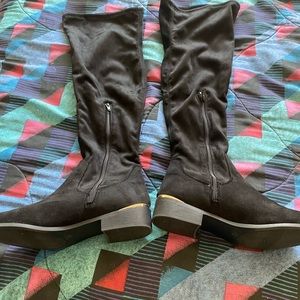 MOR PALMETTO BLACK BOOT FLAT, Suede